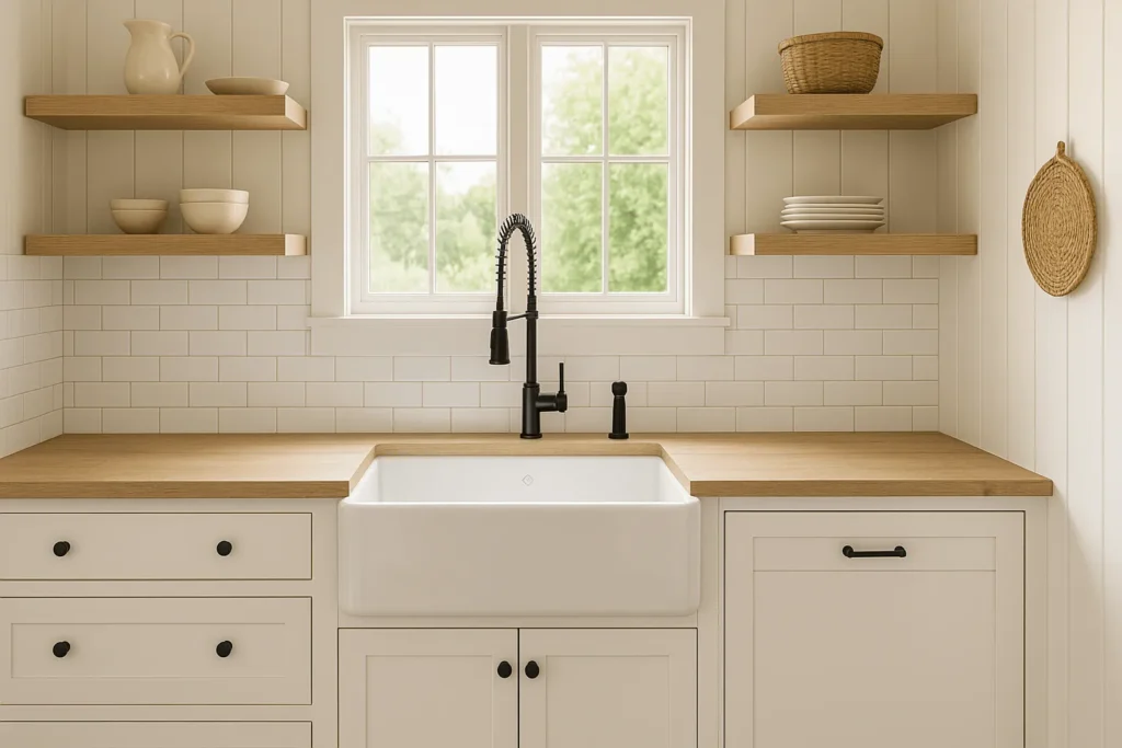 modern farmhouse style kitchen