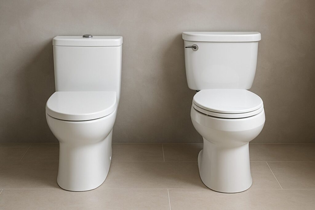 one piece vs two piece toilet