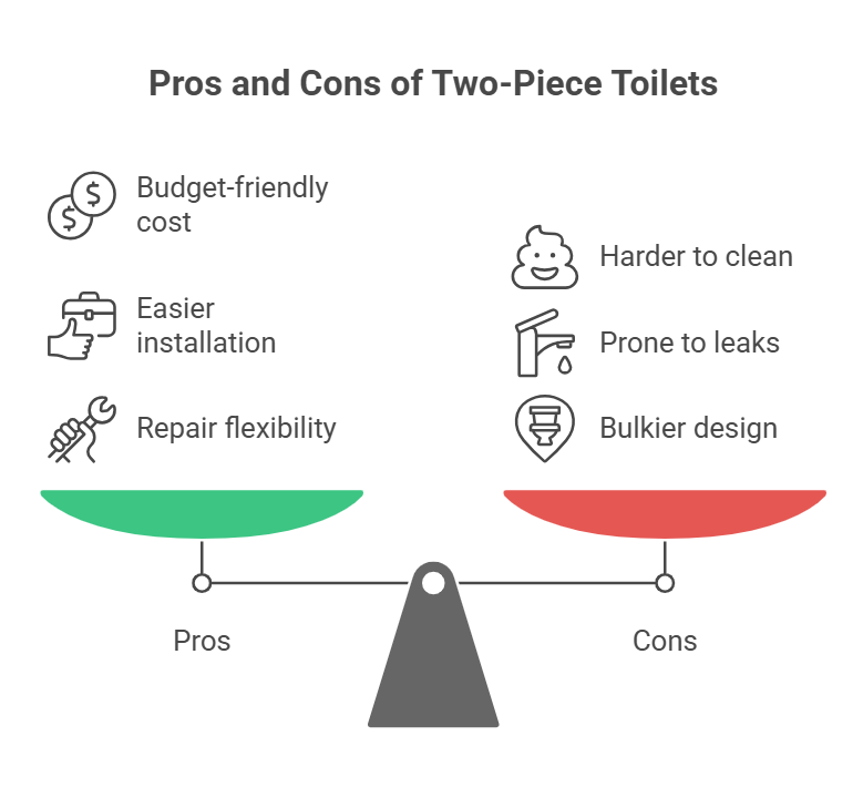 Pros and Cons of Two Piece Toilets